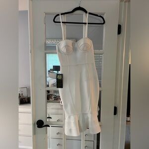 Bebe white midi never worn